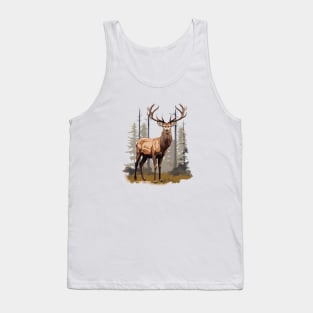 Deer And Forest Tank Top